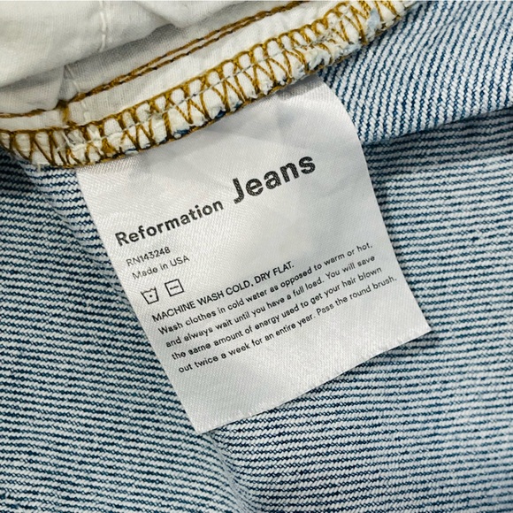 Reformation Liza High Rise Straight Crop Jeans In Montego Wash Size 26 - Picture 10 of 16